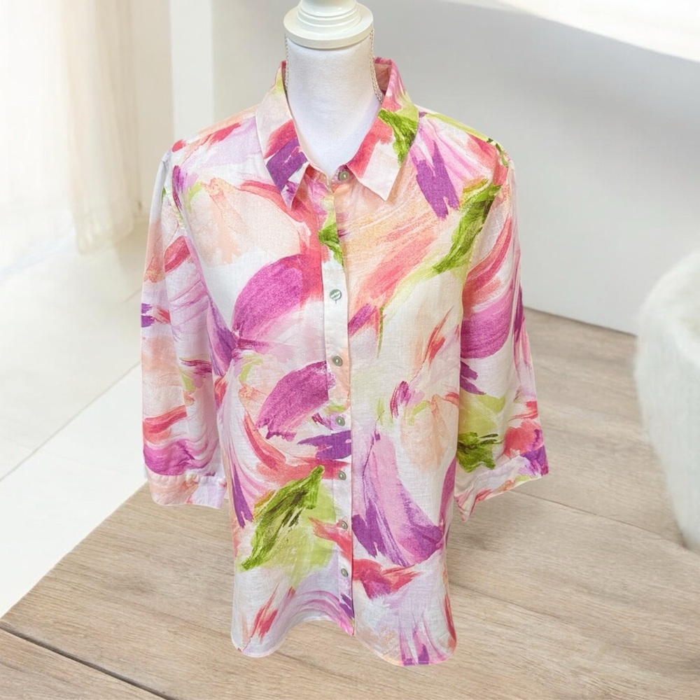 Chico’s No Iron™ Floral Linen Shirt